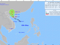 Áp thấp nhiệt đới giật cấp 9, đang đi vào vùng biển Quảng Ninh - Hải Phòng