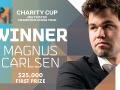 Vua cờ Carlsen vô địch Charity Cup