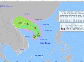 Áp thấp nhiệt đới tăng cấp, có khả nặng mạnh lên thành bão