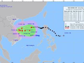 Bão số 6 giật cấp 14 cách Hoàng Sa 230km, tốc độ di chuyển nhanh