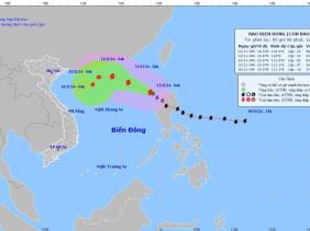 Bão Toraji vào Biển Đông trở thành cơn bão số 8, tâm bão đang ở đâu?