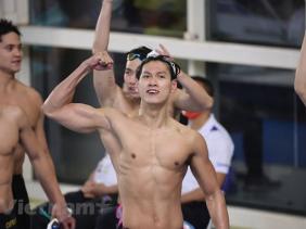 Bộ tứ nam thần" môn Bơi Việt Nam bảo vệ thành công HCV SEA Games