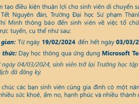 Trường đại học cho sinh viên học trực tuyến 2 tuần sau kỳ nghỉ tết