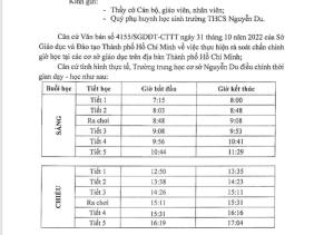 Nhiều trường THCS tại TP.HCM sẽ điều chỉnh giờ vào học từ 7-11