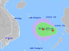 Vùng áp thấp trên Biển Đông sẽ mạnh lên thành áp thấp nhiệt đới