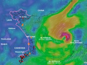 Bão số 4 Noru đang tiếp tục mạnh lên, hướng vào Thừa Thiên Huế - Quảng Ngãi