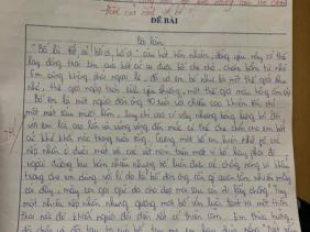 Bài văn tả bố đạt 9,5 điểm của cô bé lớp 7 khiến cộng đồng mạng "tan chảy"