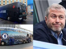 Xe buýt chở cầu thủ Chelsea khó mua xăng khi ông chủ Abramovich bị phế chức