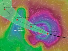 Dự báo hôm nay bão Fung wong mạnh lên siêu bão, sáng mai đi vào Biển Đông