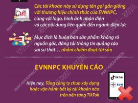 Cảnh báo mạo danh Tổng công ty Điện lực miền Bắc trên TikTok