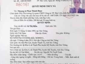Truy nã đặc biệt Lê Thị Hiền