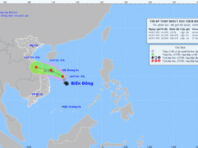 Dự báo mới nhất về đường đi và vùng nguy hiểm của áp thấp nhiệt đới