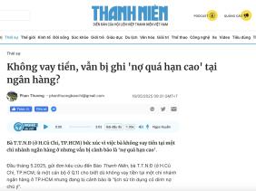 Ngân hàng đã xóa nợ cho khách hàng không hề vay tiền