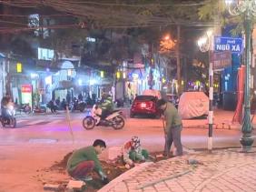 Hà Nội: Xuyên đêm chỉnh trang phố đi bộ Đảo Ngọc - Ngũ Xã