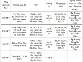 Xuất hiện áp thấp nhiệt đới giật cấp 9 trên biển Đông