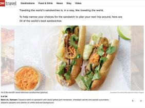 Bánh mì Việt Nam top 1 trong 100 món sandwich ngon nhất thế giới