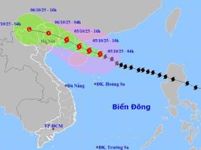 Bão số 11 Matmo khả năng đạt cực đại vào trưa nay (5/10), dự báo lượng mưa tại Hà Nội