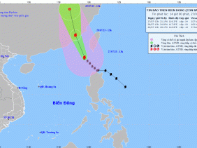 Bão số 2 giật cấp 16, cách Sán Đầu (Trung Quốc) khoảng 370 km