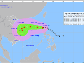 Bão Trà Mi tiến vào Biển Đông, cường độ bão sẽ liên tục tăng, có thể đổi hướng