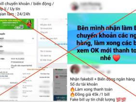 Cảnh giác với thủ đoạn làm giả biên lai chuyển khoản