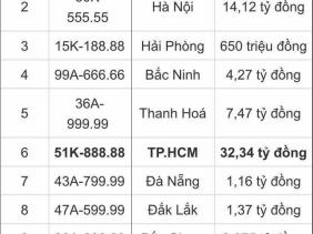 Những người trúng đấu giá biển số xe phiên đầu tiên bao giờ phải nộp đủ tiền?