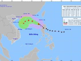 Tin bão Toraji mới nhất: Bão di chuyển hướng Tây Tây Bắc, tốc độ khoảng 10km/h