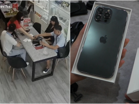 TP.HCM: Nam thanh niên dùng mô hình iPhone 14 Pro Max tráo điện thoại thật