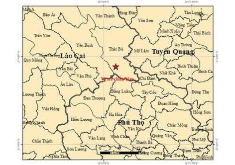 Xảy ra động đất mạnh 3.0 độ gần thủy điện Thác Bà