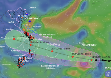 Từ tối 6-11, bão Kalmaegi có thể ảnh hưởng đến Đà Nẵng - Khánh Hòa
