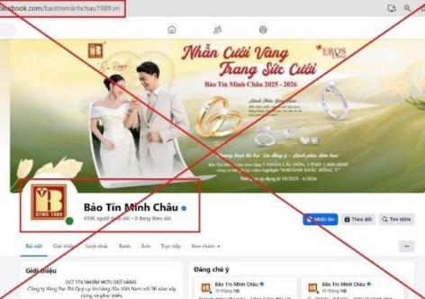 Người đàn ông bị lừa 300 triệu đồng vì mua vàng qua trang Facebook giả mạo Bảo Tín Minh Châu
