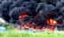 TP.HCM: Cháy lớn ở bãi chứa lốp xe cũ, cột khói bốc cao hàng trăm mét