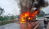 Xe khách cháy trơ khung trên cao tốc Pháp Vân - Cầu Giẽ