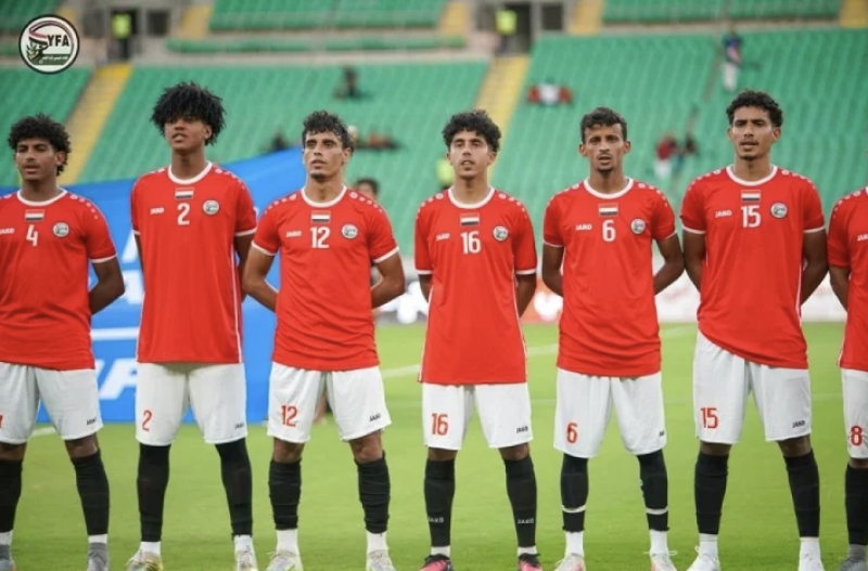 Faisal Al-Maaroufi (số 2) của U23 Yemen không thể tham dự vòng loại U23 châu Á 2024. Ảnh: YFA