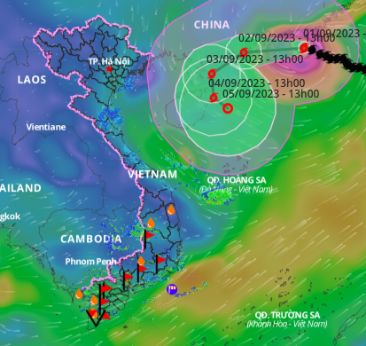 Bão số 3 Saola liên tục đổi hướng, cường độ suy giảm