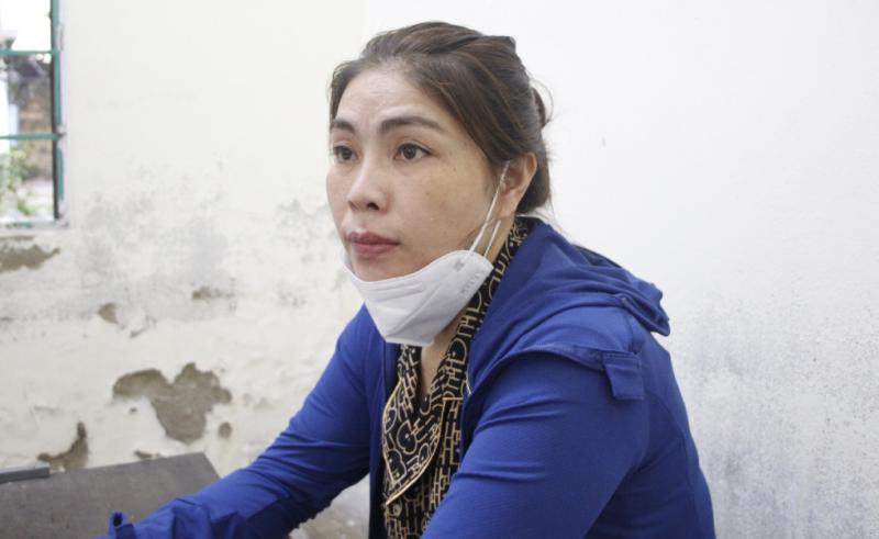 Nghi can Oanh tại công an TP Vinh. Ảnh: Công an cung cấp