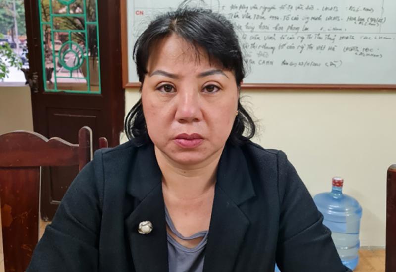 Nhi tại cơ quan điều tra. Ảnh: Công an cung cấp