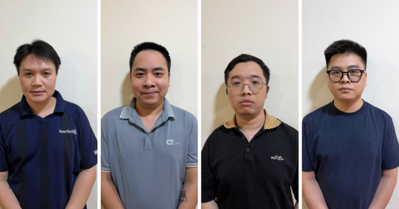 Các đối tượng trong đường dây. (Ảnh: Bộ Công an)