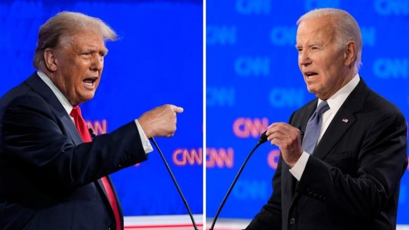 Ông Trump vượt trội hơn ông Biden sau cuộc tranh luận đầu tiên. Ảnh: CTV News