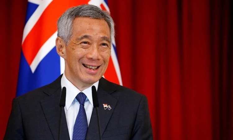 Thủ tướng Lý Hiển Long phát biểu tại một sự kiện ở Singapore hồi năm 2019. Ảnh: Reuters.