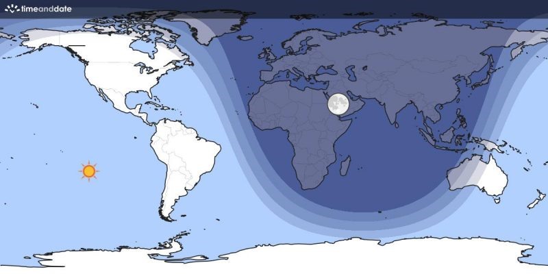 Gần 86% dân số thế giới trải qua thời khắc trời tối đen vào 7.12