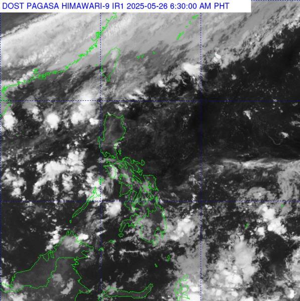Mây vệ tinh xung quanh Philippines hồi ngày 26.5.2025. Ảnh: PAGASA