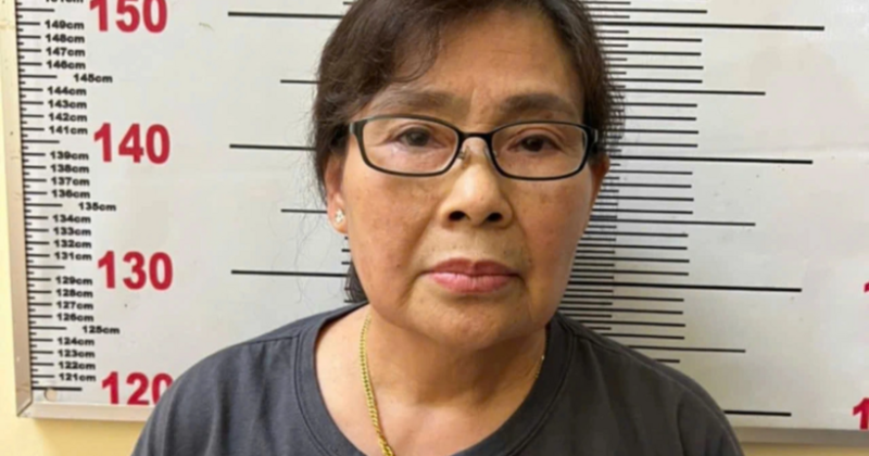 Oanh "Hà" tại cơ quan điều tra (Ảnh: Bộ Công an).