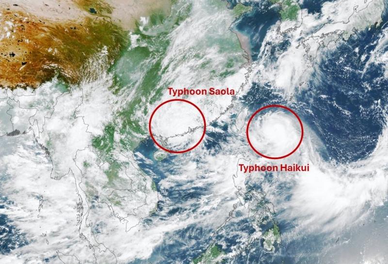 Bão Saola và Haikui mang đến thành quả bất ngờ cho Trung Quốc