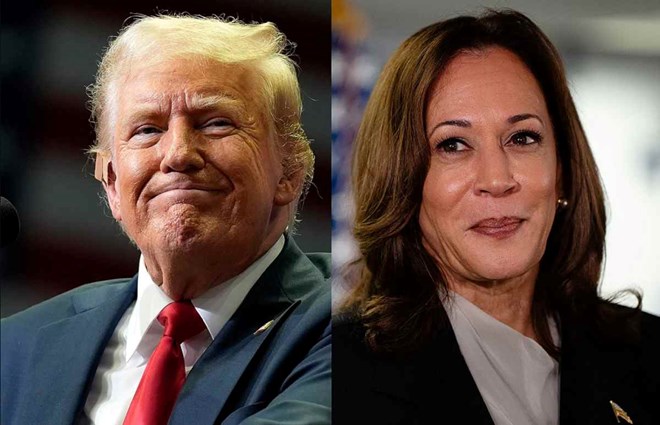 Cú lội dòng ngoạn mục của ông Trump trước bà Harris