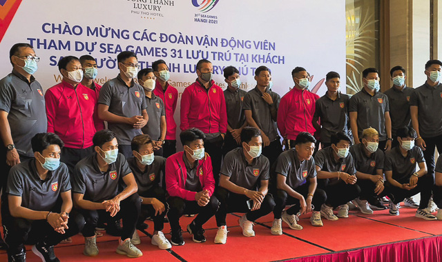 U23 Myanmar đã có mặt tại Phú Thọ, quyết tâm cạnh tranh vé đi tiếp tại bảng A - Ảnh 2.