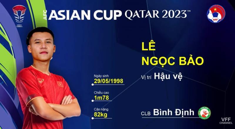 Hậu vệ Lê Ngọc Bảo lần đầu được triệu tập lên tuyển Việt Nam. Ảnh cắt từ video